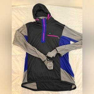 Vintage Nike ACG Thermax 1/4 Zip Hooded Pullover Top Made In USA Trail Run Hike